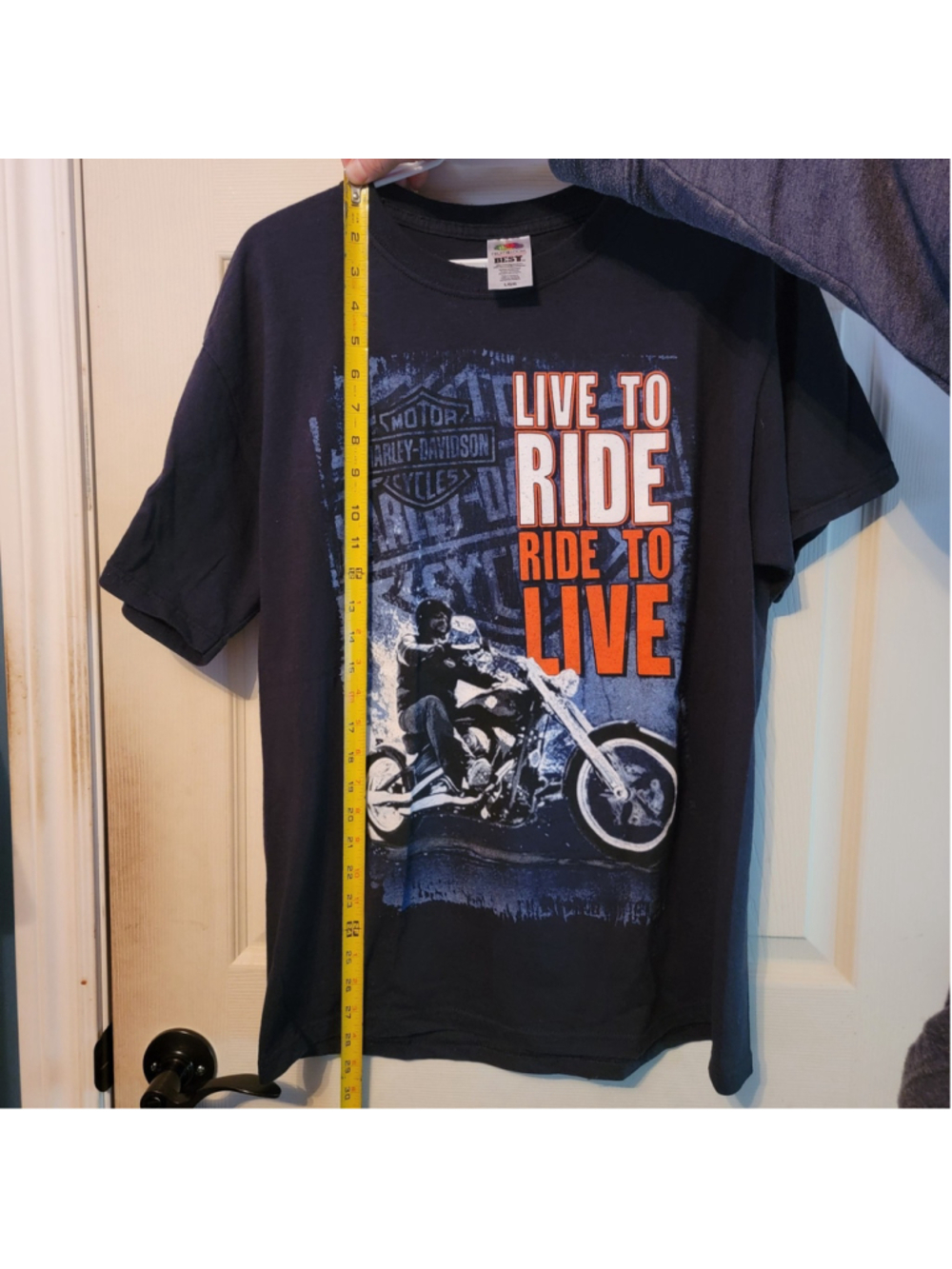 Vintage Y2K Live To Ride Ride To Live Harley Davidson T-Shirt Sz L - Picture 7 of 9